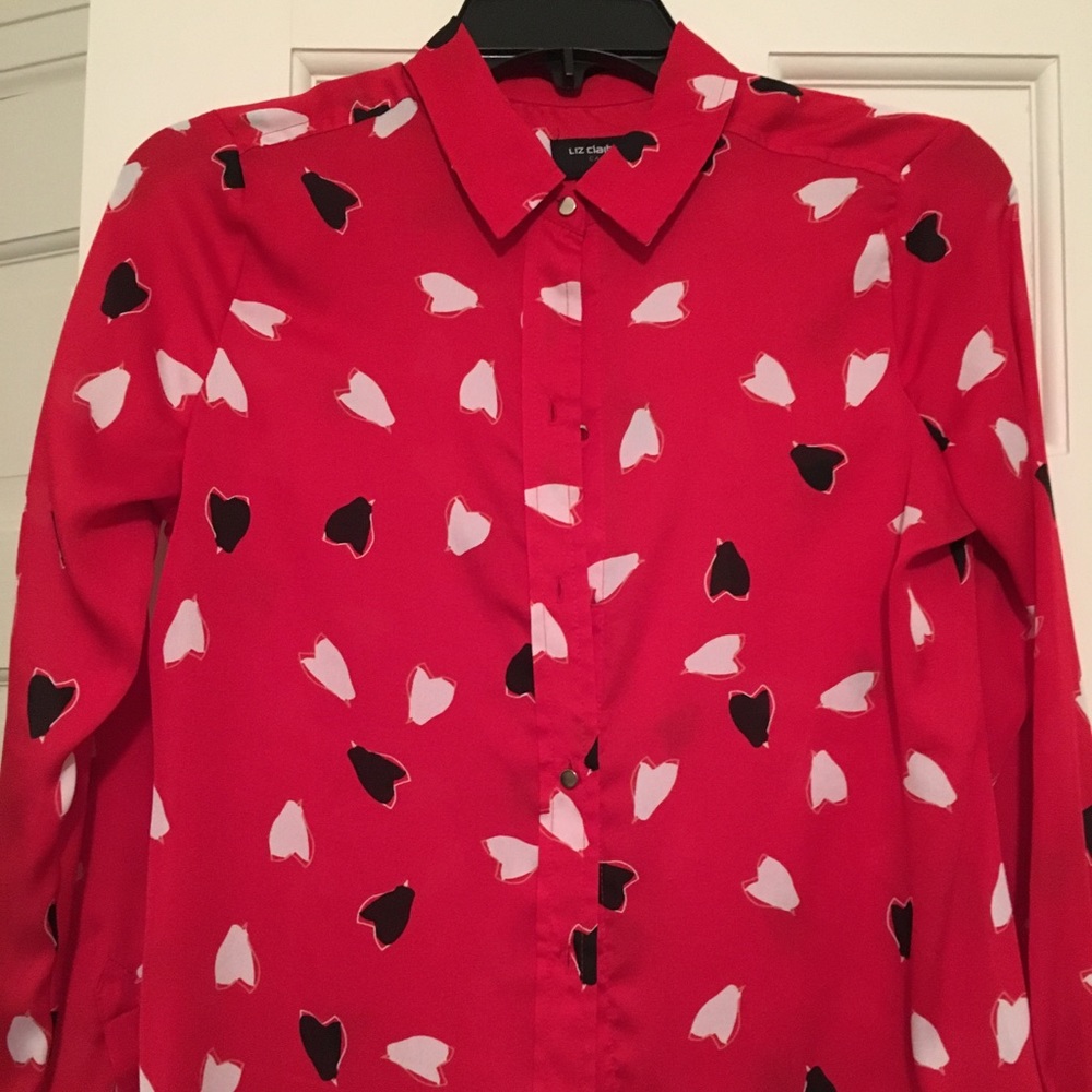 Liz Claiborne petite Valentines blouse.